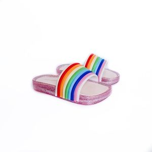 Mini Melissa Rainbow Light Up Slide Sandals